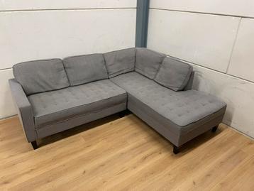 Mooie luxe grijze hoekbank - GEREINIGD!!! beschikbaar voor biedingen