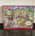 Falcon 2 x 1000 kerst puzzels, Ophalen of Verzenden, Zo goed als nieuw