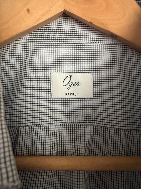Borrielo Napoli per Oger maat 41, Kleding | Heren, Overhemden, Zo goed als nieuw, Halswijdte 41/42 (L), Blauw, Ophalen of Verzenden