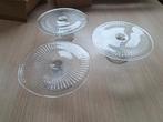 Vintage Taartschotels op Voet - Set van 3, Huis en Inrichting, Ophalen of Verzenden, Gebruikt