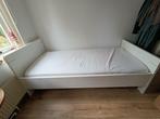 1-persoons wit bed, bed incl lattenbodem, Huis en Inrichting, Slaapkamer | Bedden, Ophalen, Gebruikt, 90 cm, Eenpersoons