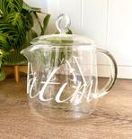 Glazen theepot dubbelzijdig glas, Huis en Inrichting, Glas of Glazen, Ophalen of Verzenden, Overige stijlen, Glas