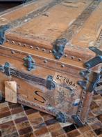 Oude hutkoffer, Huis en Inrichting, Ophalen, Gebruikt, 50 tot 100 cm, Eikenhout