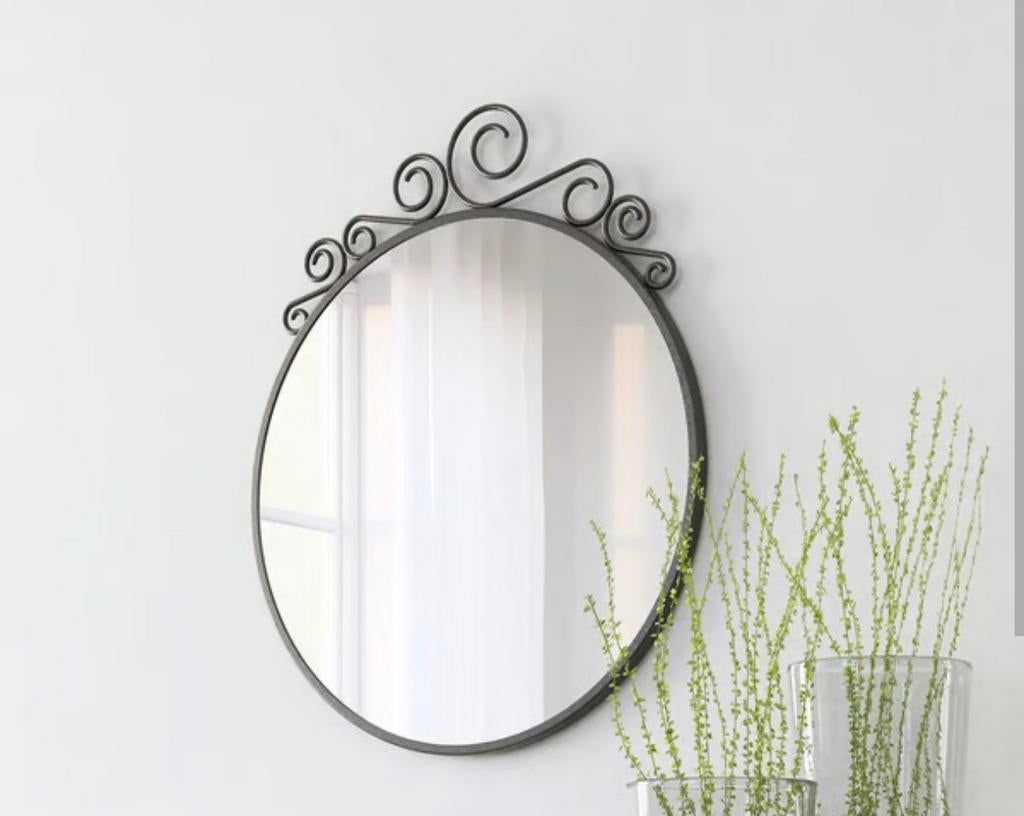 IKEA Ekne Spiegel - 50x60 cm, Huis en Inrichting, Woonaccessoires | Spiegels, Ophalen, Rond, Zo goed als nieuw, Minder dan 100 cm
