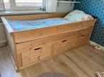 Houten kajuitbed met lades 80x200, Ophalen, Gebruikt, 70 tot 85 cm, Lattenbodem