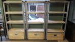Industriele ladekast, stellingkast van staal met steigerhout, Huis en Inrichting, Kasten | Ladekasten, Ophalen, 1 of 2 laden, Nieuw