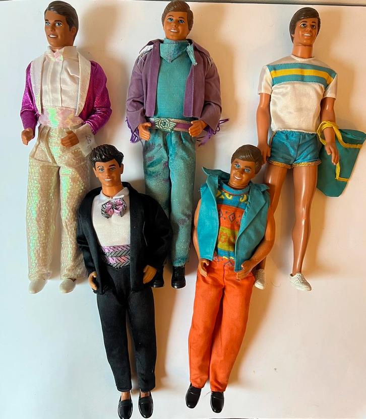 Barbie Kens; Ricky, secret Hearts, Benetton, So active, Verzamelen, Poppen, Zo goed als nieuw, Pop, Ophalen of Verzenden