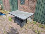 LIFE timber salontafel lava/ spraystone met defect 140x75, Ophalen, Gebruikt, Rechthoekig, Aluminium