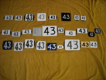 oud emaille huisnummer 43 ook 44 45 46 47 48 49 50 51 52 53 beschikbaar voor biedingen