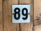 C117 Antiek bordje huisnummer Emaille 89 Huisnummerbordje, Antiek en Kunst, Antiek | Emaille, Ophalen of Verzenden