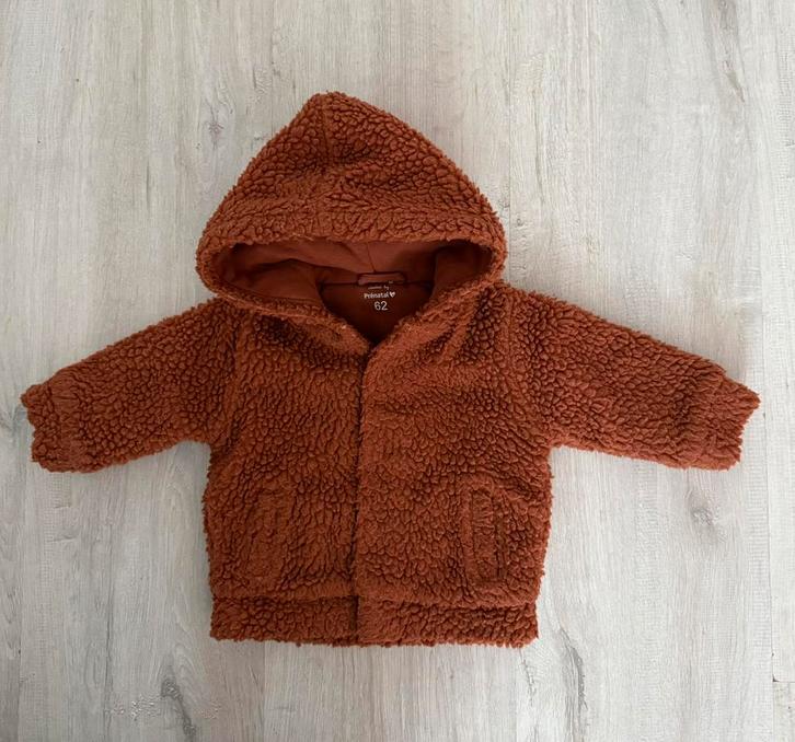 Prénatal teddyjas bruin warm teddy capuchon babyjasje 62, Kinderen en Baby's, Babykleding | Maat 62, Zo goed als nieuw, Jongetje of Meisje
