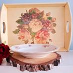Geha Chippendale, diep bord met bloemmotief, Antiek en Kunst, Antiek | Servies los, Ophalen of Verzenden
