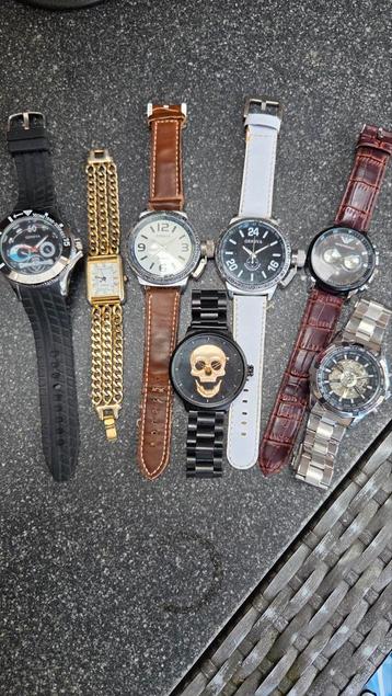 7 Horloges - Mix van Merken & Banden beschikbaar voor biedingen