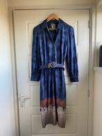 Nieuwe jurk van K-design donkerblauw/bruin Z332 maat XS, K-design, Blauw, Nieuw, Ophalen of Verzenden