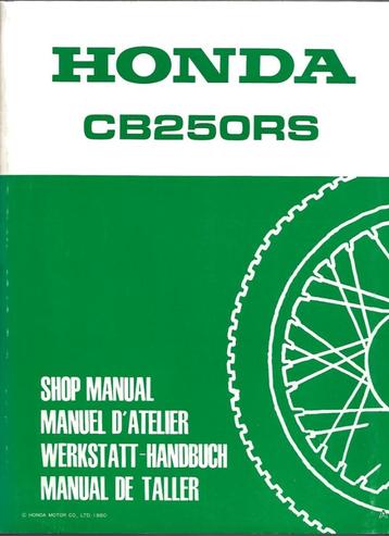Honda CB250 RS shop manual (900p) motor beschikbaar voor biedingen