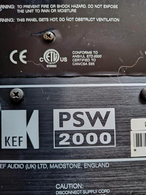 Kef PSW 2000, Audio, Tv en Foto, Luidsprekers, Zo goed als nieuw, Ophalen