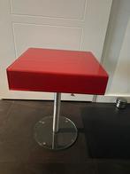 Glazen bijzettafel rood, blad 40x40, Minder dan 55 cm, Ophalen, 45 tot 60 cm, Glas