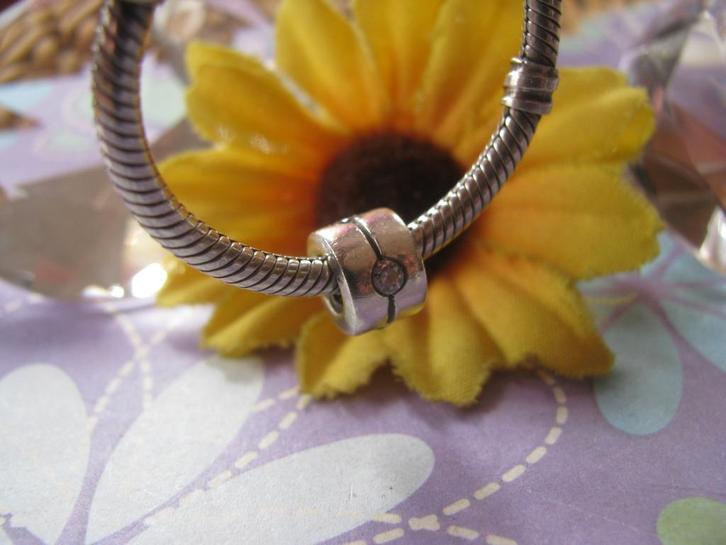 Pandora bedel P328 = Sirius = 'n 🌟 ster + zirkoniaas HELDER, Sieraden, Tassen en Uiterlijk, Bedels, Zo goed als nieuw, Pandora