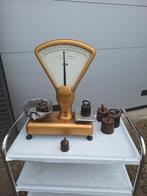 Vintage Nationaal Weegschaal met Gewichten, Antiek en Kunst, Ophalen of Verzenden