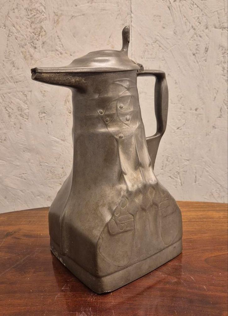 Antieke Kaiserzinn tinnen kan – Jugendstil – WMF – ca. 1900, Antiek en Kunst, Antiek | Tin, Ophalen