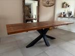Massieve eettafel van Indonesië vissersboten 240x100, Huis en Inrichting, 100 tot 150 cm, 200 cm of meer, Ophalen of Verzenden