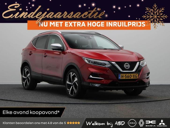 Nissan Qashqai 1.3 DIG-T Tekna + | Lederen bekleding | Stoel, Auto's, Nissan, Bedrijf, Te koop, Qashqai, 360° camera, ABS, Adaptive Cruise Control