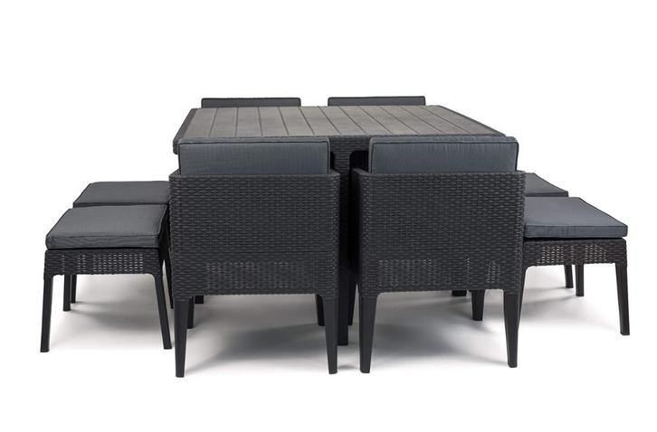 Keter Columbia Tuinset – 8 persoons, Tuin en Terras, Tuinsets en Loungesets, Nieuw, Kunststof, Eettafel, Ophalen