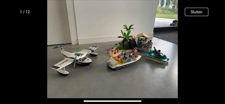 Playmobil Vakantie Set - Eiland, Vliegtuig, Boten, Kinderen en Baby's, Speelgoed | Playmobil, Zo goed als nieuw, Complete set