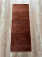 Roestkleurig laagpolig karpet 130x50 cm, Ophalen, 100 tot 150 cm, Bruin, 50 tot 100 cm