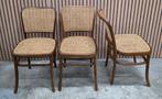 3 x Vintage webbing stoelen Bentwood cafestoelen thonet hout, Huis en Inrichting, Stoelen, Bruin, Ophalen of Verzenden, Zo goed als nieuw