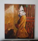 Harlekijn schilderij 120 cm x 140 cm, Antiek en Kunst, Ophalen of Verzenden