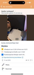 bureaustoel luxe en ergonomisch, Ophalen of Verzenden, Ergonomisch, Zo goed als nieuw, Zwart