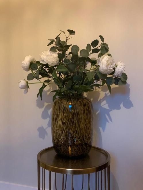 Cheetah vaas bruin M van Vase the World, Huis en Inrichting, Woonaccessoires | Vazen, Zo goed als nieuw, Overige kleuren, Minder dan 50 cm