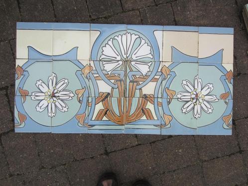 Unieke jugendstil geveltegels 48 cm hoog, vorstbestendig, Doe-het-zelf en Verbouw, Metselstenen, Nieuw, Overige typen, Ophalen