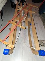 2 Houten Sleeën met Rugleuning - Inklapbaar!, Kinderen en Baby's, Ophalen of Verzenden, Rugleuning, Gebruikt, Hout