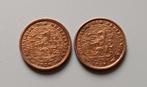 2 Stuks koperen halve centjes,1928 en een van 1938, Ophalen of Verzenden, Koningin Wilhelmina, Overige waardes, Setje