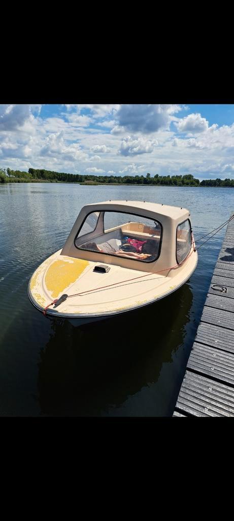 Placon bootje compleet!!, Watersport en Boten, Sloepen, Gebruikt, Tot 10 pk, 3 tot 6 meter, Buitenboordmotor, Benzine, Polyester