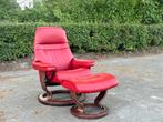 Stressless relax fauteuil met voetenbank, Huis en Inrichting, Fauteuils, Ophalen of Verzenden, Zo goed als nieuw, 75 tot 100 cm