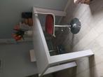 witte eettafel met twee barkrukken, Huis en Inrichting, Ophalen of Verzenden