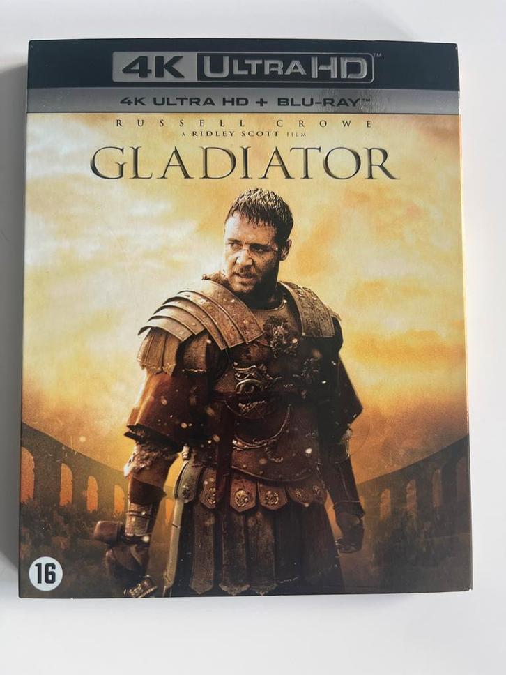 Gladiator 4K Ultra HD + Blu-ray, Cd's en Dvd's, Blu-ray, Zo goed als nieuw, Actie, Ophalen of Verzenden