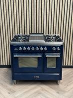 Luxe Boretti Majestic Blauw 100cm Gas Dubbele Oven, Witgoed en Apparatuur, Fornuizen, 60 cm of meer, Ophalen of Verzenden, Zo goed als nieuw