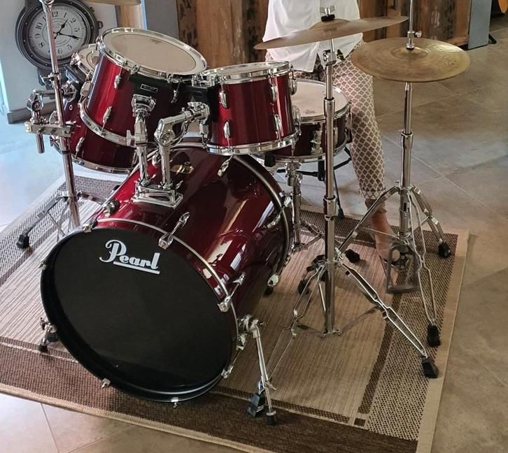 zgan drumstel Pearl izgst, Muziek en Instrumenten, Drumstellen en Slagwerk, Zo goed als nieuw, Pearl, Ophalen