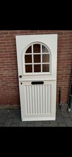 Houten binnendraaiende deur met glas, Ophalen, Gebruikt, 80 tot 100 cm, Binnendeur