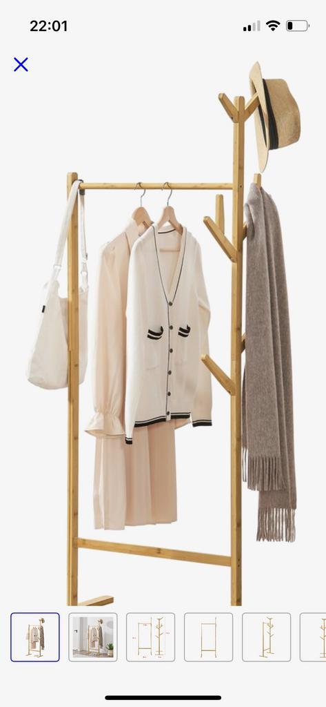 Bamboe kledingrek Nordreisa met kapstok, Kleding | Dames, Kledingrekken, Zo goed als nieuw, Ophalen