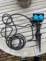 Te koop tuinstekkerdoos met grondpin, Ophalen of Verzenden, Gebruikt, Netvoeding, Minder dan 50 watt