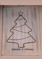 Winter is coming, bord met kerstboom en lichtjes, Diversen, Kerst, Ophalen of Verzenden, Zo goed als nieuw