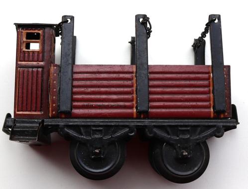 Antiek Karl Bub Nürnberg blik goederenwagen- ca 1910 Spoor 0, Antiek en Kunst, Antiek | Speelgoed, Ophalen of Verzenden