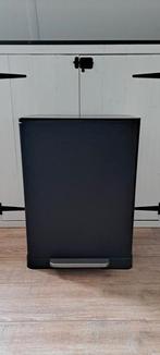 Prullenbak zwart 2x30 liter nieuwstaat, Ophalen, Met pedaal, 50 tot 75 cm, 40 liter of meer