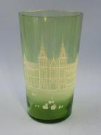 Antiek geëmailleerd glas groen Rijksmuseum Amsterdam, Ophalen of Verzenden