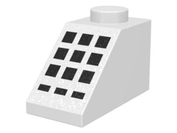 Lego White Slope 45 2 x 1 with Keypad with Black Buttons  beschikbaar voor biedingen